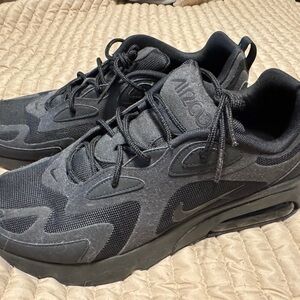 Nike Black Sneakers with Label Detail